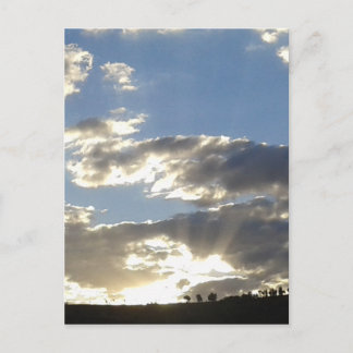 Golden Sunset Clouds Vykort