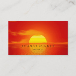 Golden Sunset Event Planner Therapist Psycholog Visitkort