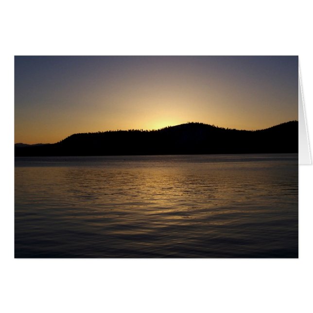 Golden Sunset Hälsningskort (Framsidan Horizontal)