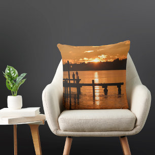 Golden Sunset i Marina Park Dekorativ kudde