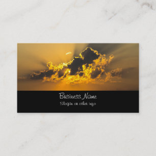 Golden Sunset Illuminating a Cloud Visitkort