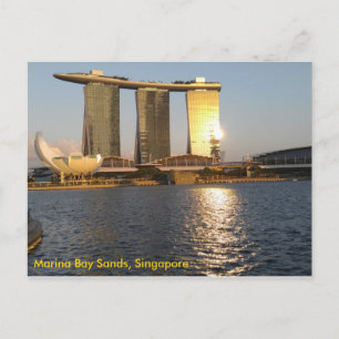 Golden Sunset Marina Bay Sands, Singapore Vykort