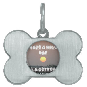 Golden Sunset med en Nicedag/Nattdag Önskemål ID-bricka Husdjur