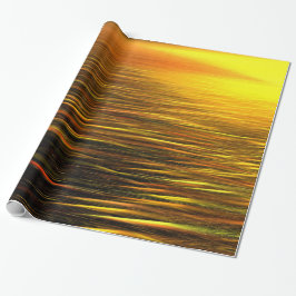 Golden Sunset on Sand Dunes Wrapping Papper Presentpapper