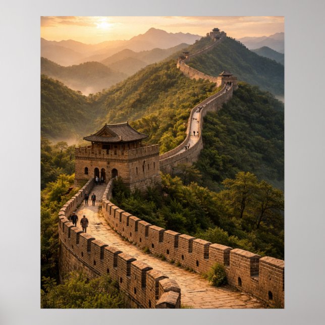 Golden Sunset on the Great Wall Poster (Framsidan)