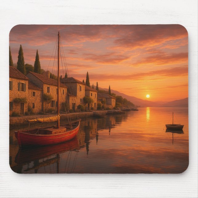 Golden Sunset over Coastal Village Musmatta (Framsidan)