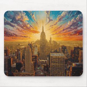 Golden Sunset over New York City Skyline Musmatta