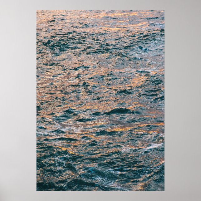 Golden Sunset Reflection on Ocean Vinkarare - Tran Poster (Framsidan)
