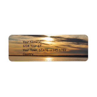 Golden Sunset - returetiketter Returadress Etikett