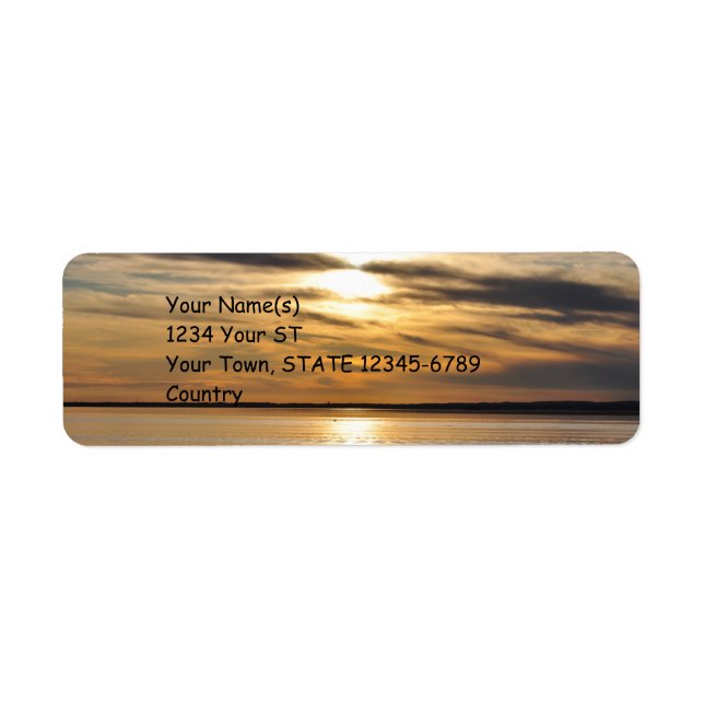 Golden Sunset - returetiketter Returadress Etikett (Framsidan)