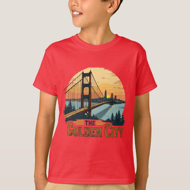 Golden Sunset-scen utomhus T Shirt (Framsida)