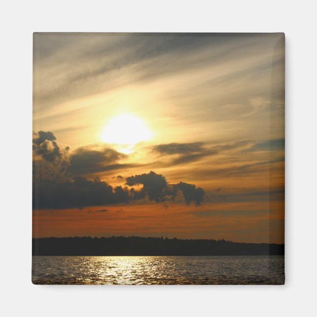 Golden Sunset square magnet (Framsidan)