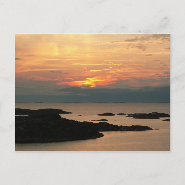 Golden sunset vykort (Framsida)