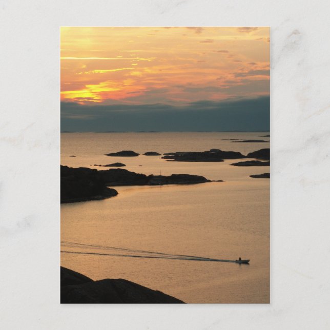 Golden sunset vykort (Framsida)