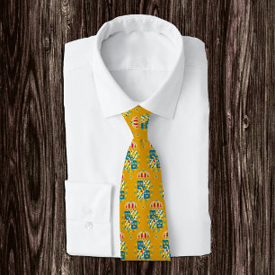 Golden Sverige Emblem mode Tie, svenska Flagga Slips