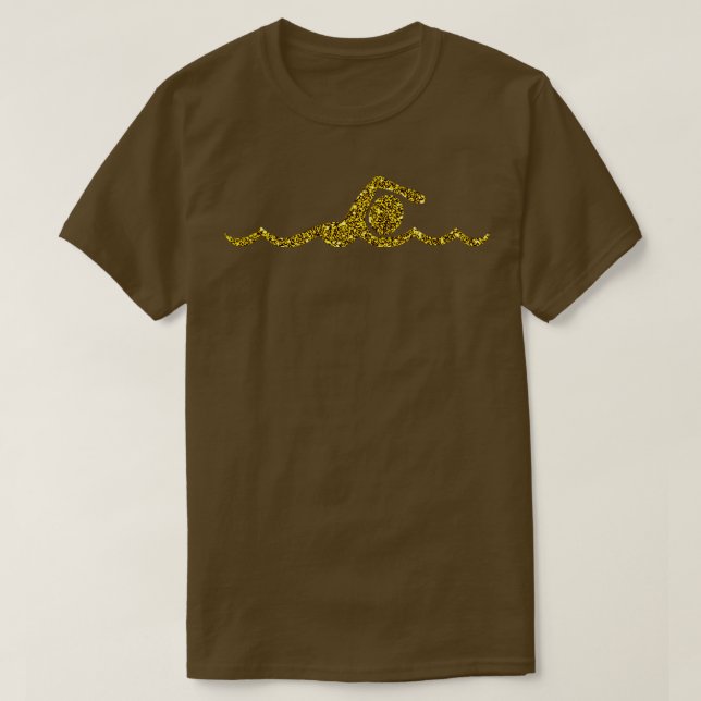 Golden Swimming T Shirt (Design framsida)