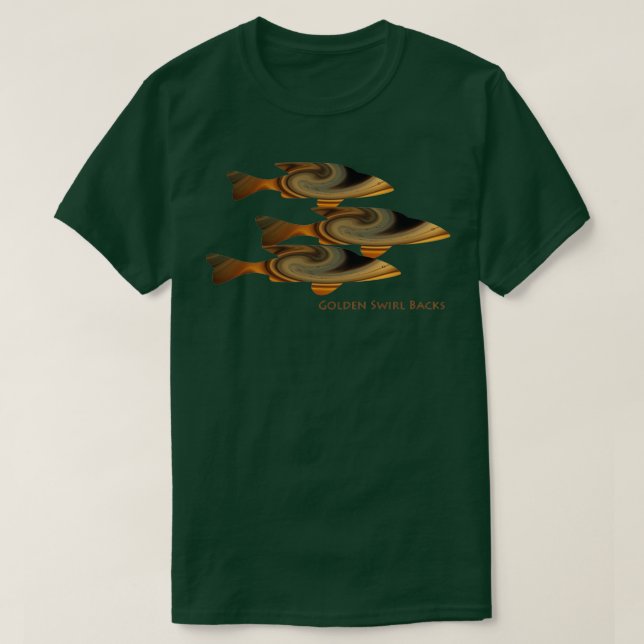 Golden SwirlBack T Shirt (Design framsida)