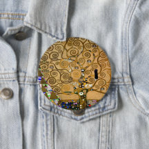 Golden Swirling Livets träd Art Deco Symbolic