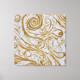 Golden Swirls: Elegance Unfurled Canvastryck