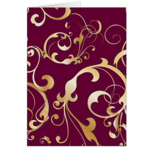 Golden Swirls Hälsningskort