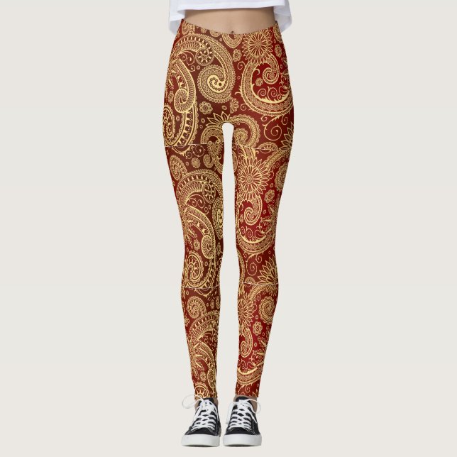 Golden Swirls Leggings (Framsida)