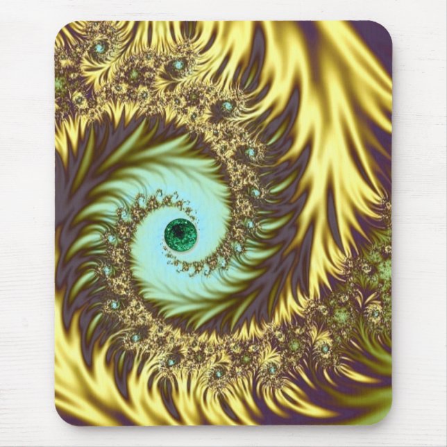 Golden Swirls Mousepad Musmatta (Framsidan)