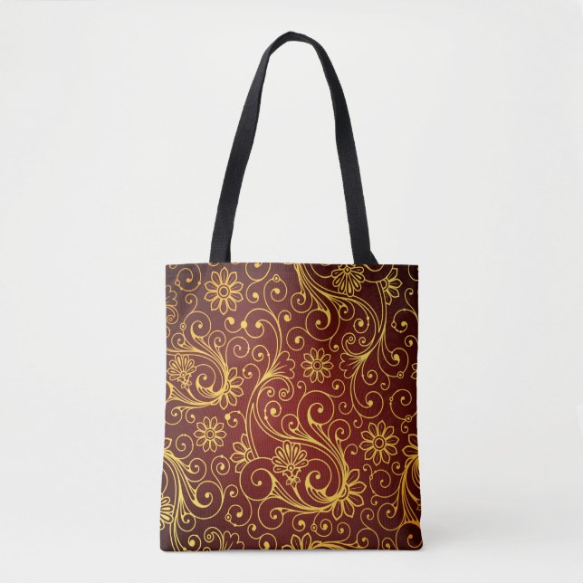 Golden Swirls Tote bags Tygkasse (Framsida)