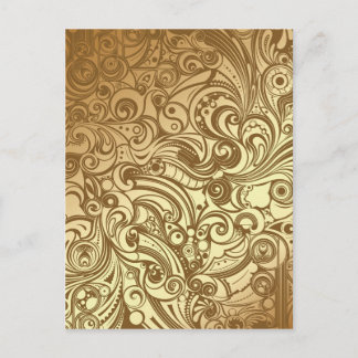 Golden Swirls Vykort