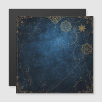 Golden Symbols on Indigo Sky