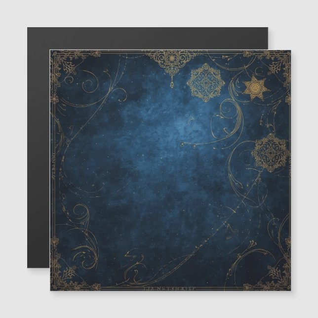 Golden Symbols on Indigo Sky  (Fram/baksida)