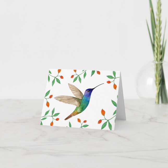 Golden-tailed Sapphire Hummingbird Blank Kort (Framsida)