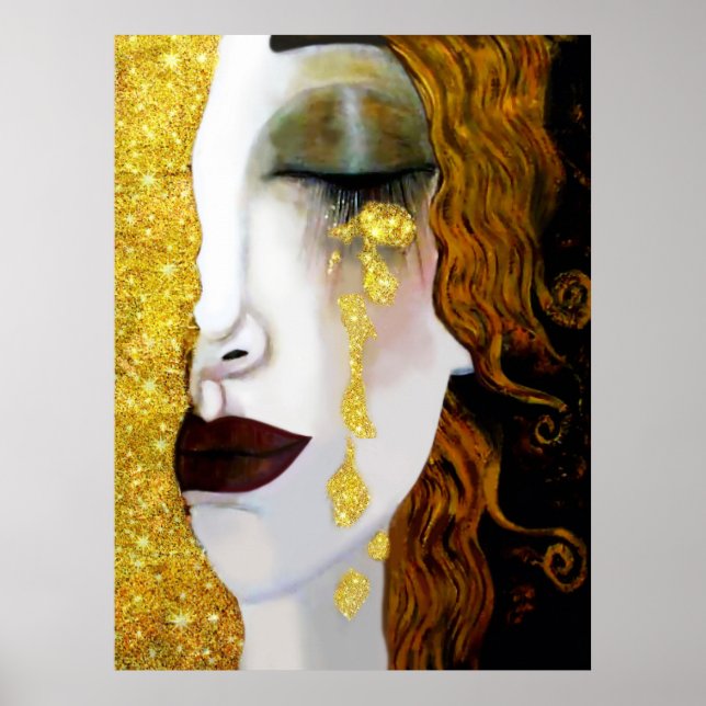 Golden Tårar, Gustav Klimt Poster (Framsidan)