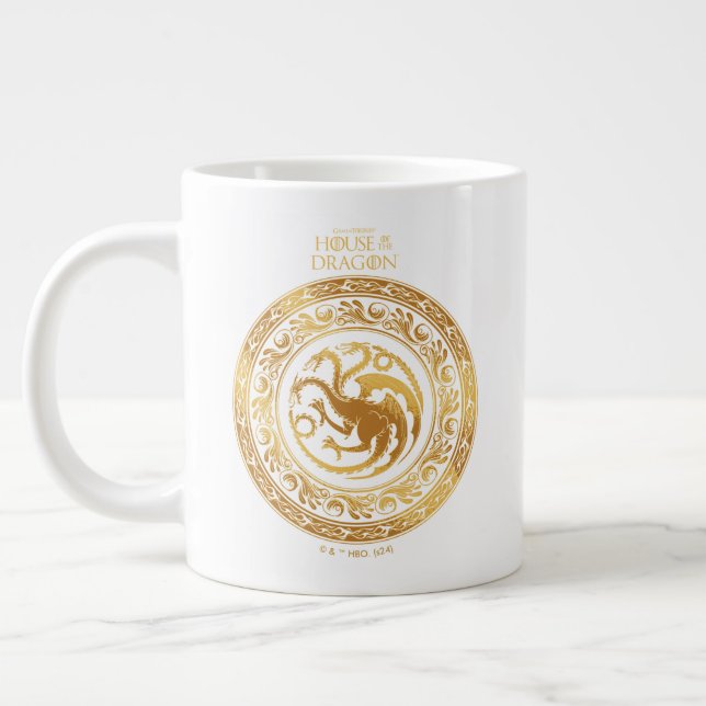 Golden Targaryen Vapensköld Jumbo Mugg (Vänster)
