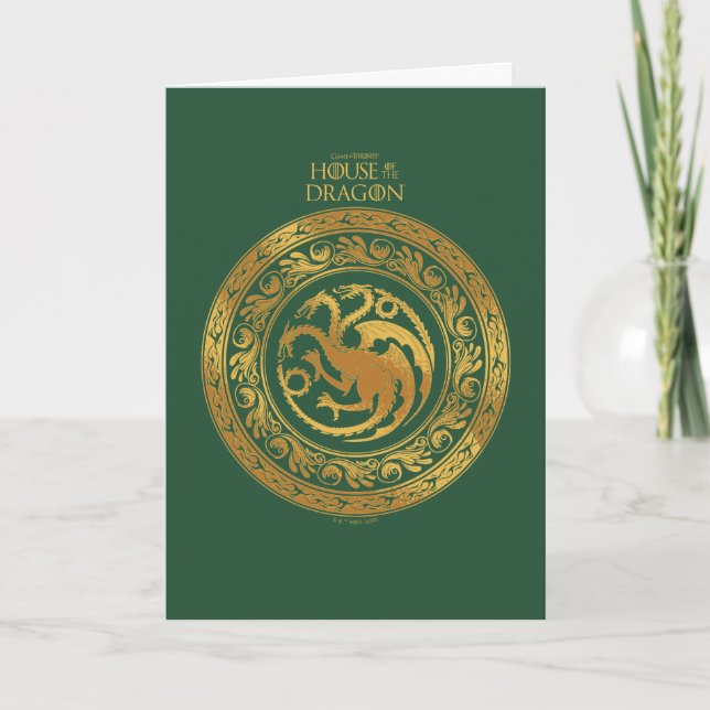 Golden Targaryen Vapensköld Kort (Framsida)