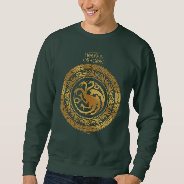 Golden Targaryen Vapensköld Lång Ärmad Tröja (Framsida)