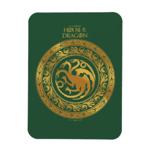 Golden Targaryen Vapensköld Magnet