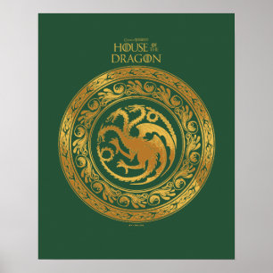 Golden Targaryen Vapensköld Poster