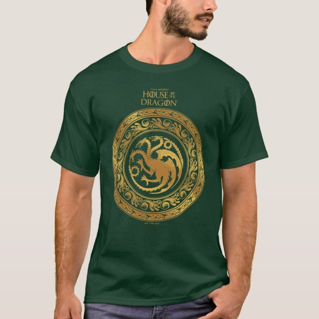 Golden Targaryen Vapensköld T Shirt (Framsida)