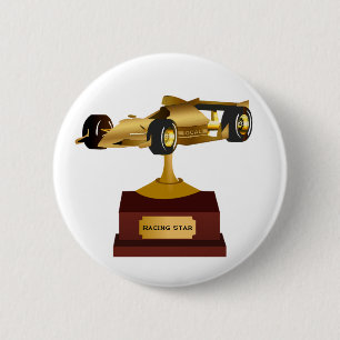 Golden Tävling Car Trophy Knapp