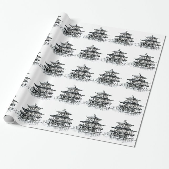 Golden tempel Kyoto Japan Presentpapper (Utrullad)
