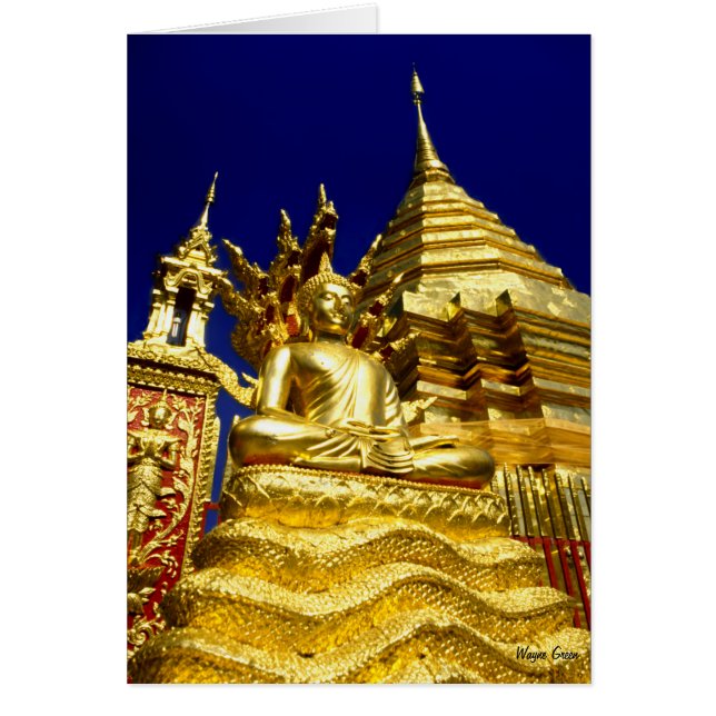 Golden Temple - Chiang Mai - Thailand Hälsningskort (Framsidan)
