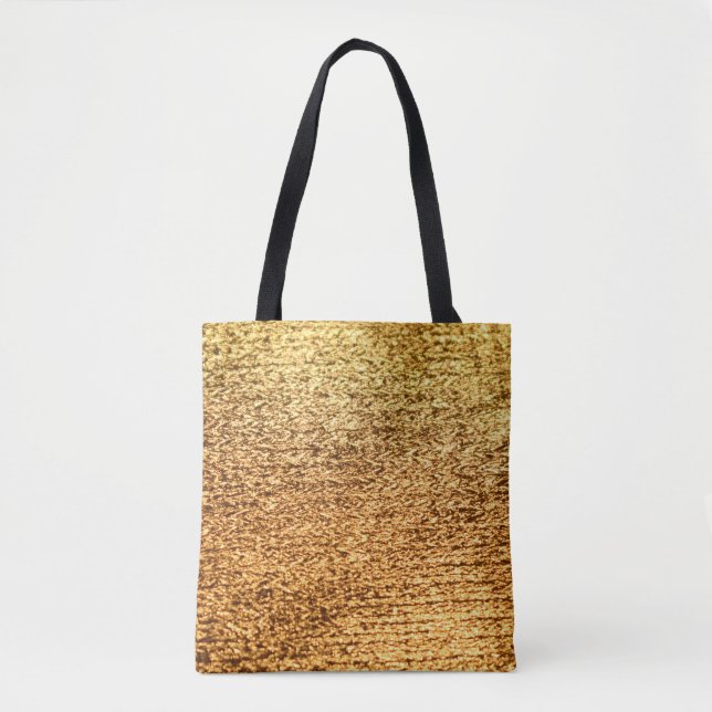 Golden Textil: glamorös makrobakgrund. Tygkasse (Framsida)