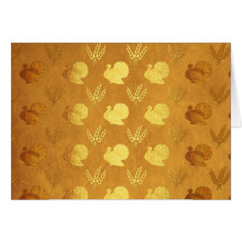 Golden Thanksgiving med Turkiet Hälsningskort