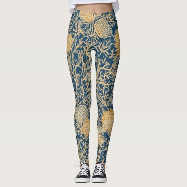 Golden Thistle Tangle - Leggings (Framsida)
