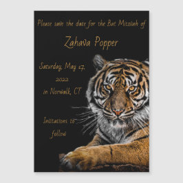 Golden Tiger Magnetic Save Date Card
