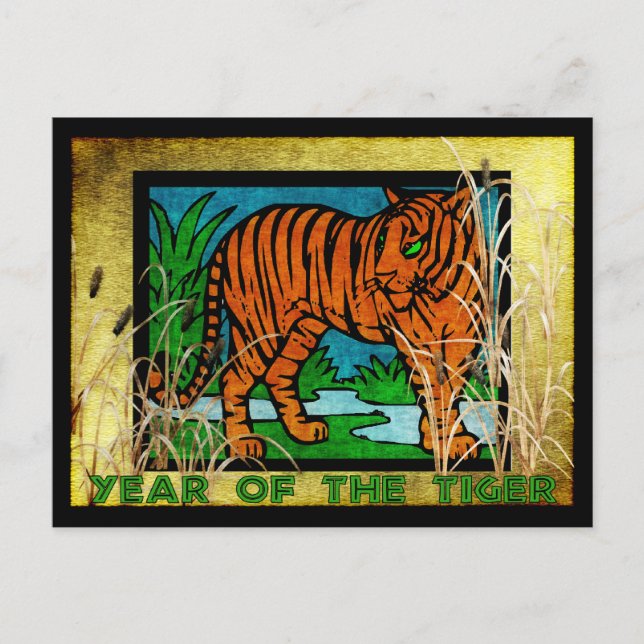 Golden Tiger Vykort (Framsida)