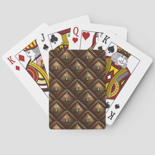 Golden Tiles with Emeralds iPhone 8/7 Caseser Casinokort (Baksidan)