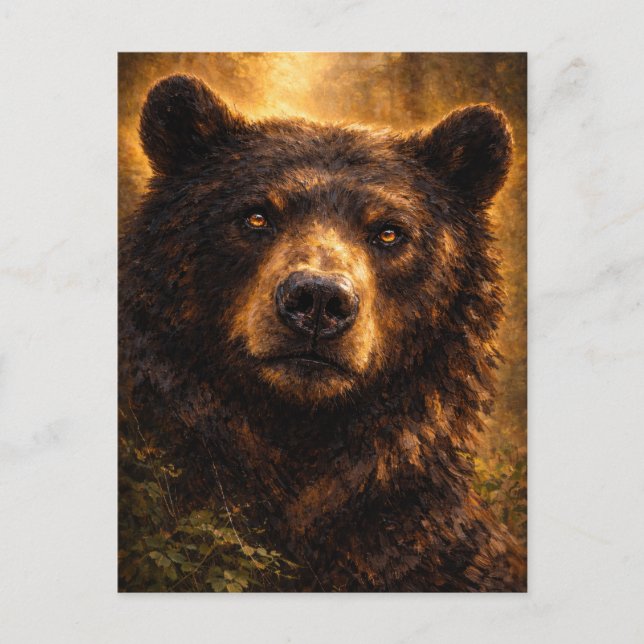 Golden Timber | Björn Wildlife Art | Postkort Vykort (Framsida)