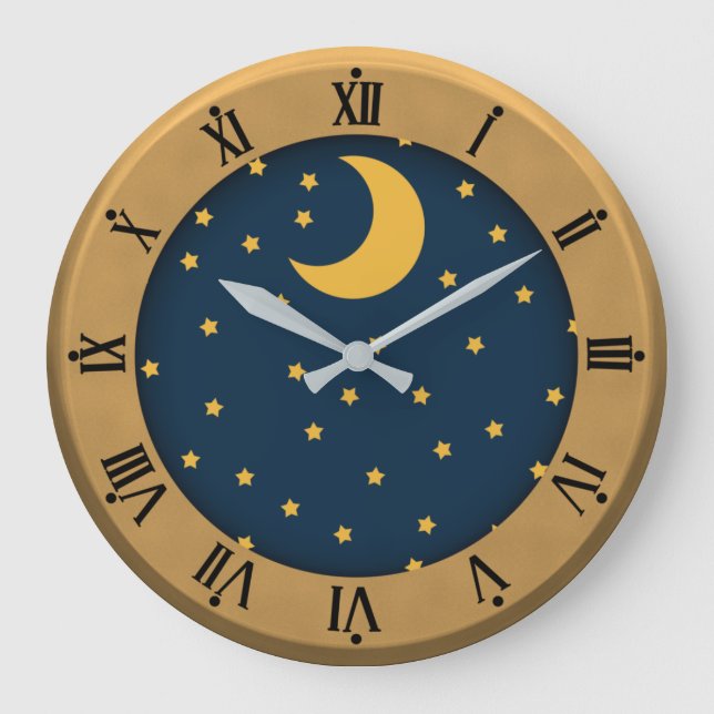 Golden Time Starry Himlar Stor Klocka (Framsida)