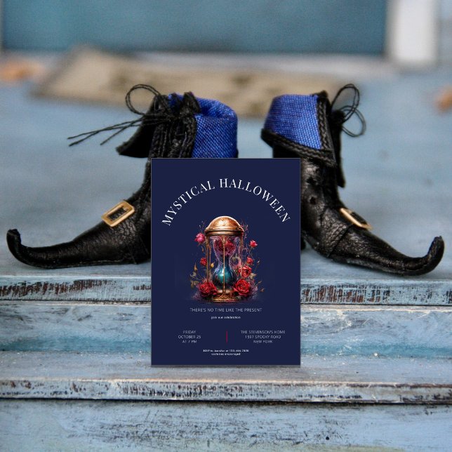 Golden Timglass med ro, enkelt och modernt Inbjudningar (Skapare uppladdad)